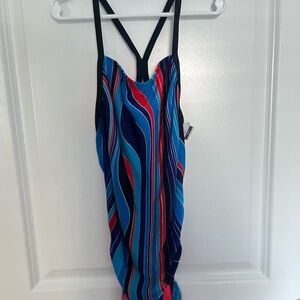 Speedo Vibrant Blue and Red Swimwear